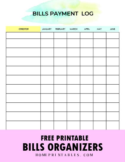 Free Printable Payment Log Excel Templates