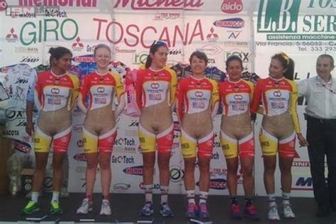 Photo Colombia Womens Cycling Teams Skin Coloured Uniforms Make Them