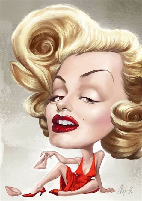 Caricatura De Marilyn Monroe Celebrity Art Caricature Sketch Funny