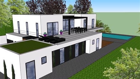 Plan de maison provencale gratuit a telecharge. plans 3D maison contemporaine - YouTube