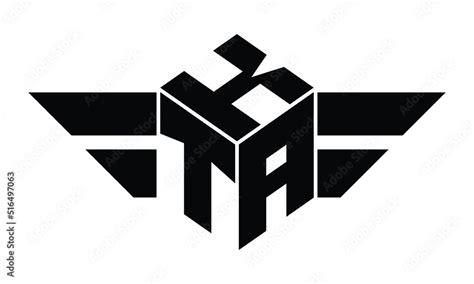Kta Three Letter Gaming Logo In Polygon Cube Shape Logo Design Vector Template Wordmark Logo