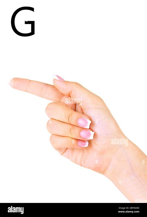 Finger Spelling The Alphabet In American Sign Language Asl Letter G