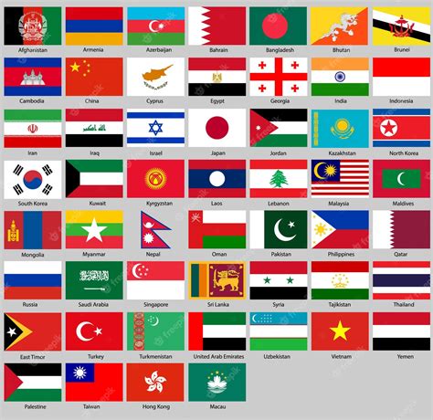 Premium Vector Vector Illustration Of Different Countries Flags Set