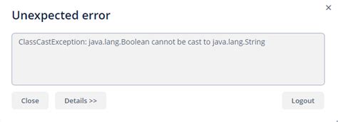 ClassCastException Java Lang Boolean Cannot Be Cast To Java Lang String After Report Generating