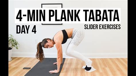 4 Minute Plank Tabata Challenge Day 4 Slider Exercises Slider