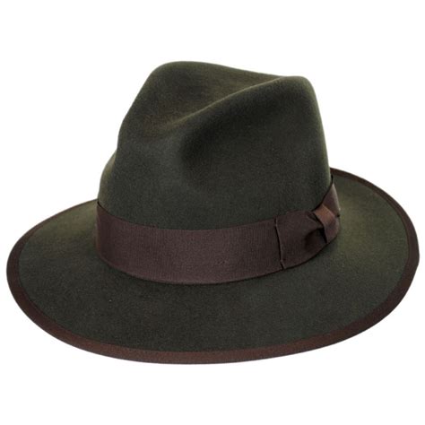 Brixton Hats Watts Wool Felt Safari Fedora Hat Stingy Brim And Trilby