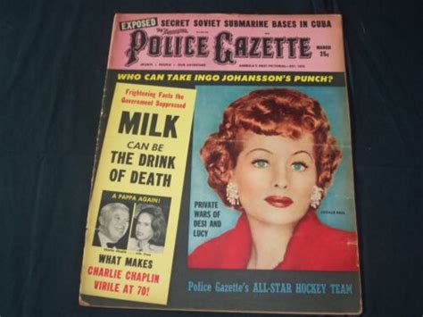 1960 March The National Police Gazette Magazine Lucille Ball B 5696 Ebay