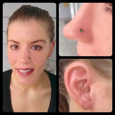 Arya Got A Nostril Piercing With A Yellow Gold And Emerald CZ Nostril