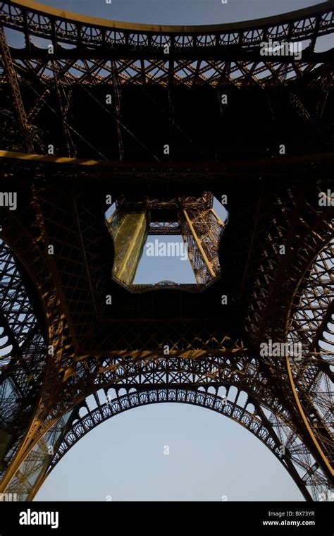 View Of The Eiffel Tower From Below Stock Photo Alamy