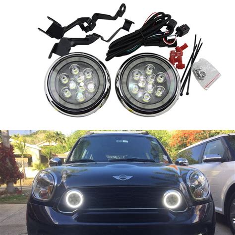2x Led Halo Rally Drl Daytime Driving Light For Mini Cooper R55 R56 R57
