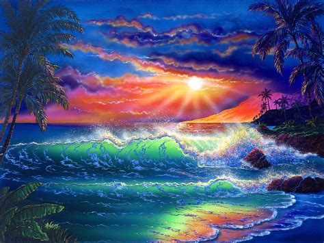 Island Paradise Painting By Angie Hamlin Fine Art America