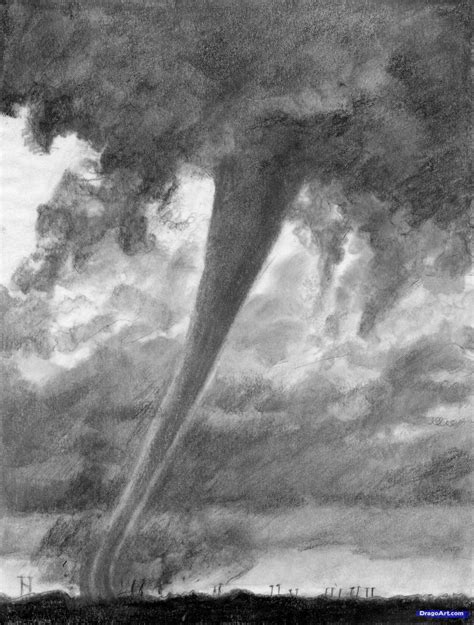 Drawing Realistic How To Draw A Realistic Tornado Draw Realistic