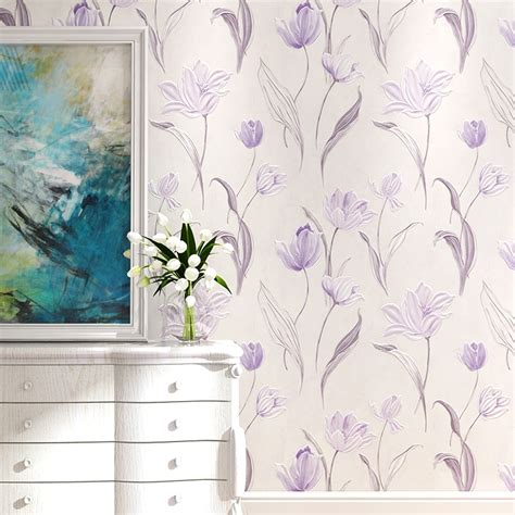 Modern Non Woven Wallpaper 3d Three Dimensional Large Flower Bedroom