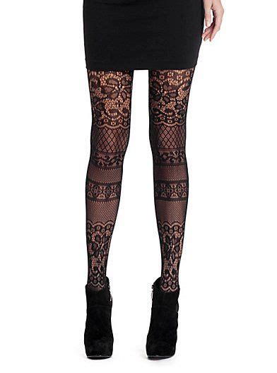 patterned lace tights lace tights lifestyle brands hosiery rad guess stockings