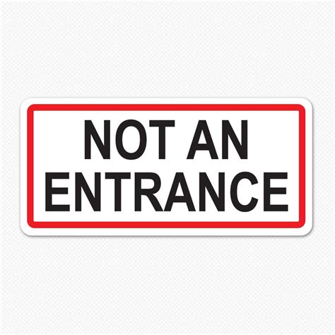 Printable Sign No Entrance