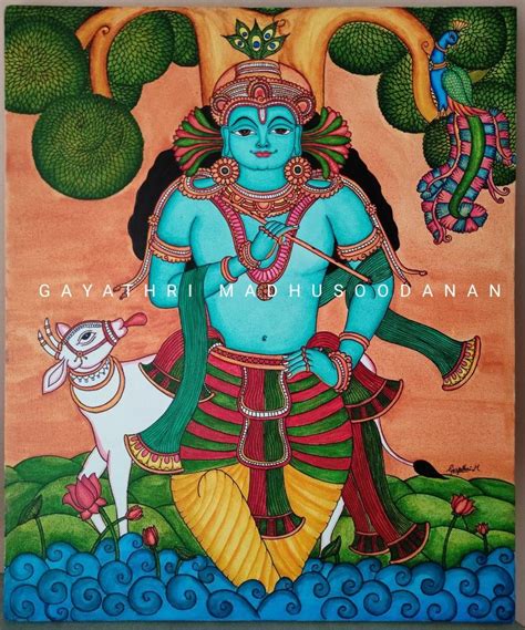 Kerala Mural Painting Mural Art Lord Krishna Art Sketches Pencil