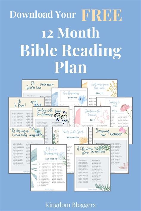 Printable Monthly Bible Reading Plans In 2020 Read Bible