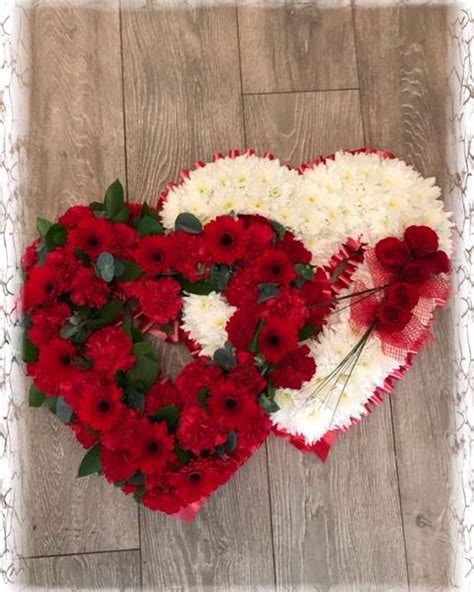 Double Heart Tribute Funeral Flowers Carlton Nottingham