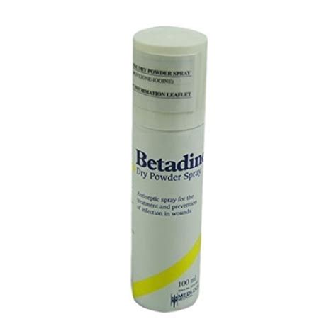 Betadine dry powder spray 55 gm. Betadine Dry Powder Antiseptic Spray 100ml by Betadine ...