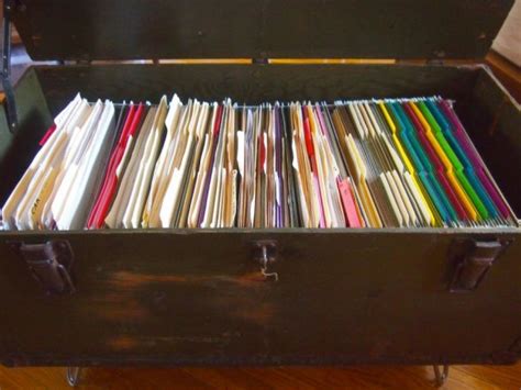 File away your clutter with this jetsetter worthy trunk table. military footlocker file cabinet | what i do