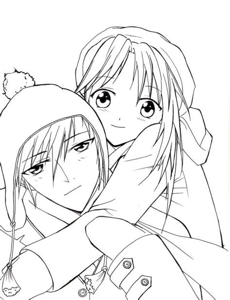 Anime Love Coloring Pages