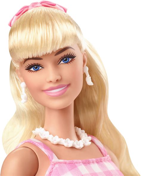 Barbie Film Poupée De Coll Robe De Guingan Rose Margot Robbie Mattel
