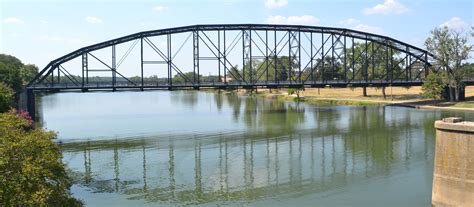 Washington Ave Bridge Over Brazos River In Waco Texas Bridge River