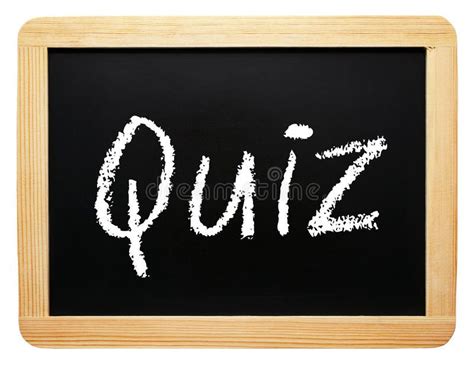 Quiz Sign Quiz Written On A Wooden Blackboard Or Chalkboard White