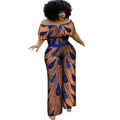 African Print Jumpsuit For Women Cotton Print Kitenge Ankara Vestido