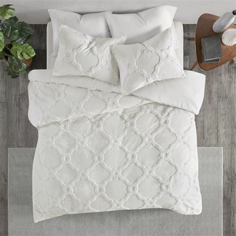 Trellis Pattern Pottery Barn Duvet Covers Textured Tufted Surface