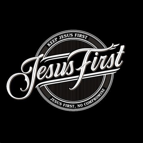Premium Vector Jesus First Vintage Logo