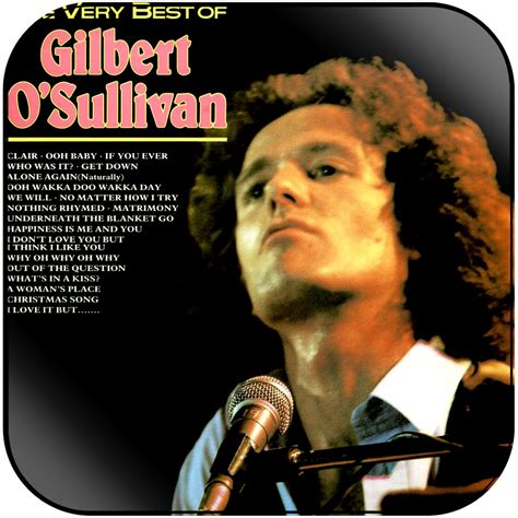 Gilbert Osullivan The Best Of Gilbert Osullivan Album Cover Sticker