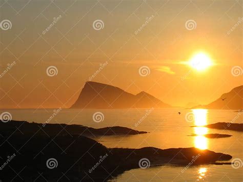 Midnight Sun Stock Photo Image Of Night Mountain Golden 2238832