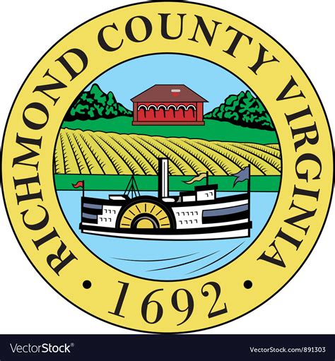 Richmond County Seal Royalty Free Vector Image