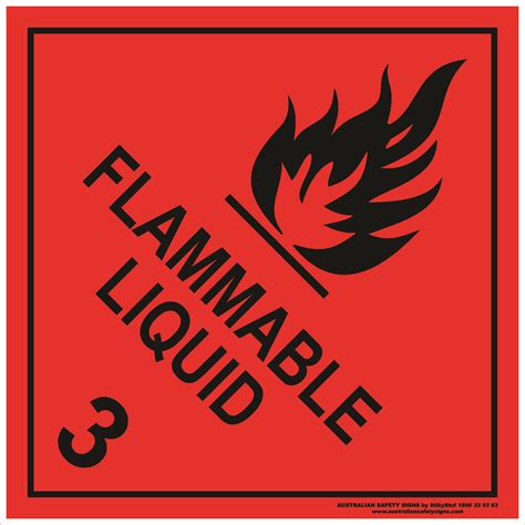 Class 3 Flammable Liquid Black Discount Safety Signs New Zealand