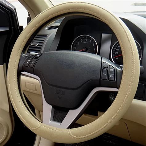 Soft Leather Car Steering Wheel Cover Protector With Anti Slip Material