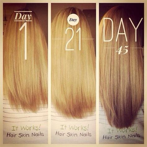 Heres A Before And After Picture Of It Works Hair Skin Nails Only