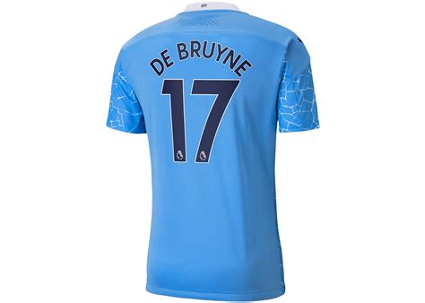 Puma Manchester City Authentic Home Shirt 2020 21 With De Bruyne 17