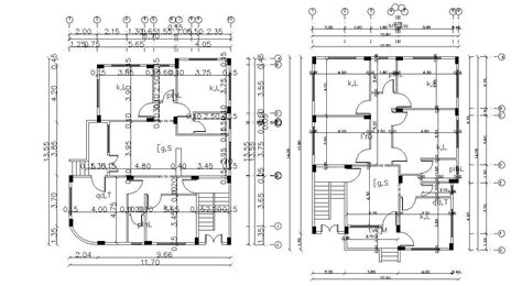 Two Different Architecture House Plan Working Drawing Cadbull