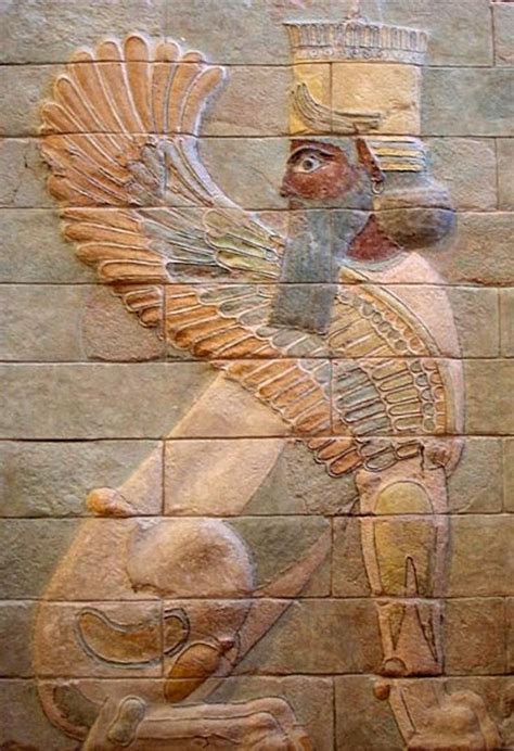 Assyrian Sumerian Winged Sphinx Susa Lion Shedu Palace Darius I