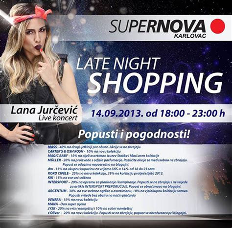 Supernova Karlovac Late Night Shopping Popusti