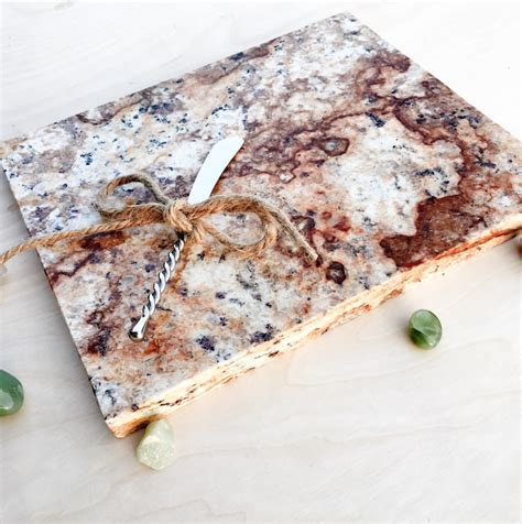 Striking Granite Cutting Board With Initialed Knife Cheese Etsy