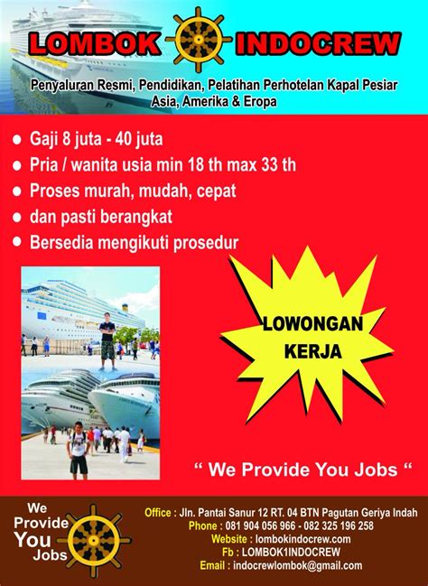 Info loker kapal yang selalu update. Loker Kantin Kapal Lombok - Lowongan Kerja Bumn Januari ...