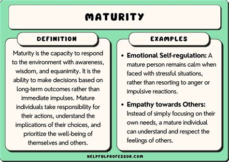 25 Maturity Examples 2024