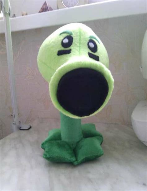 Large Plush Toy Peashooter From The Game Plants Vs Zombies 30cm Etsy