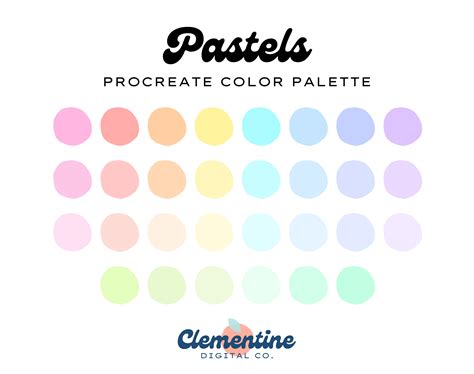 Pastels Procreate Color Palette Ipad Procreate Tools Digital Etsy