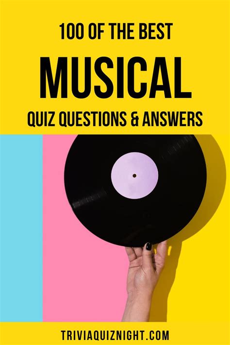 100 Of The Best Musical Quiz Questions And Answers Trivia Questions And