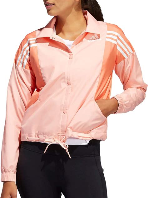 Adidas Womens 3 Stripes Athletic Lightweight Jacket Uk