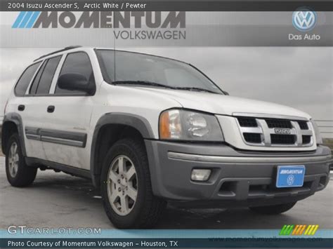 Arctic White 2004 Isuzu Ascender S Pewter Interior