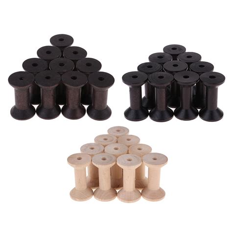 10pcs Wooden Empty Sewing Spool For Wire Thread Bobbins Cord Coils 35